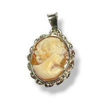 Colgante Mandile 1922 Mujer Cammei  in Plata Conchiglia 2MCICM223